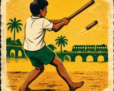 Gilli Danda Ray illustrated game cover